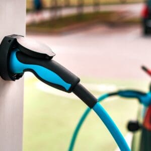 Electric vehicle charging station point
